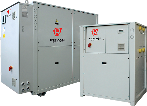 Royal Clima (Италия) Чиллеры и тепловые насосы с водяным охлаждением